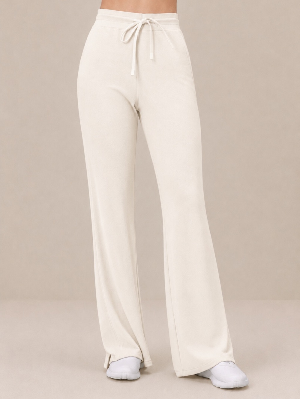 $108 New Neiwai Active Urban Sport Casual Flared Pants - white - small